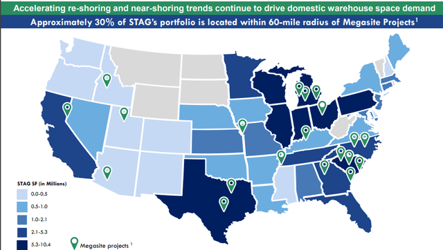 STAG warehouse demand map