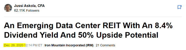 Iron Mountain data center