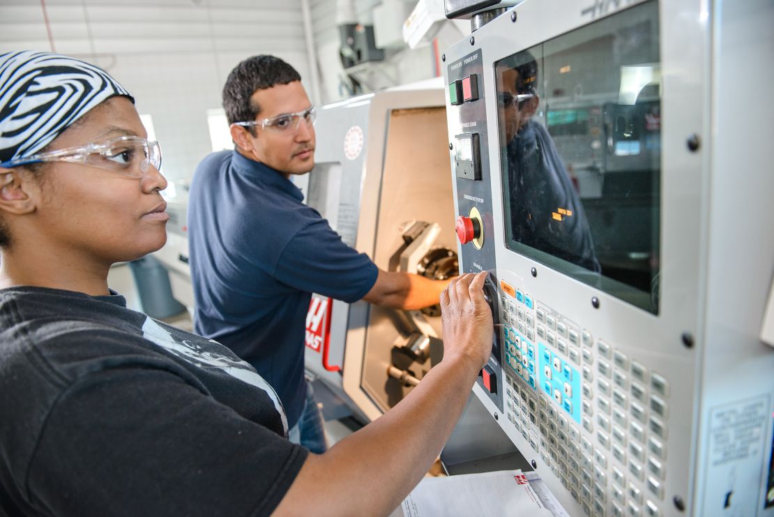 Computer Numerical Control Program operators at Midlands Technical College.